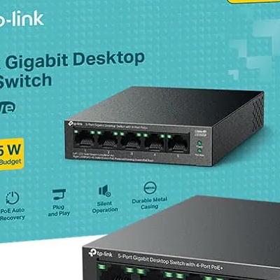 سويتش tp link 5 port poe