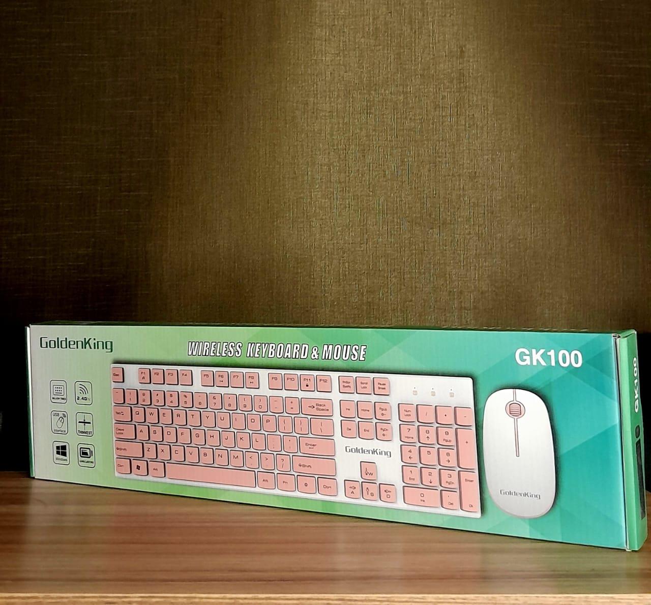 كيبورد و ماوس ويرليس gk 100